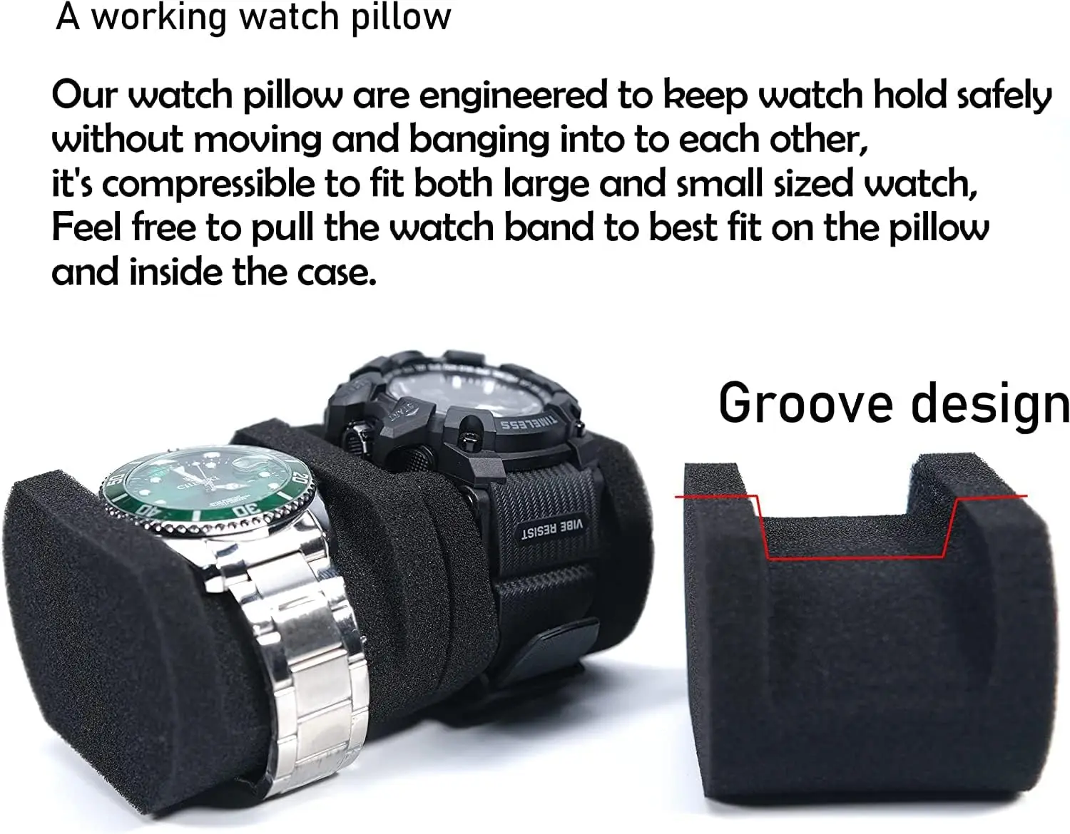 3 Slots Watch Organizer Box Carrying Case Travel Storage Box EVA Watch Protector Portable Jewelry Exquisite Box for Wristwatches