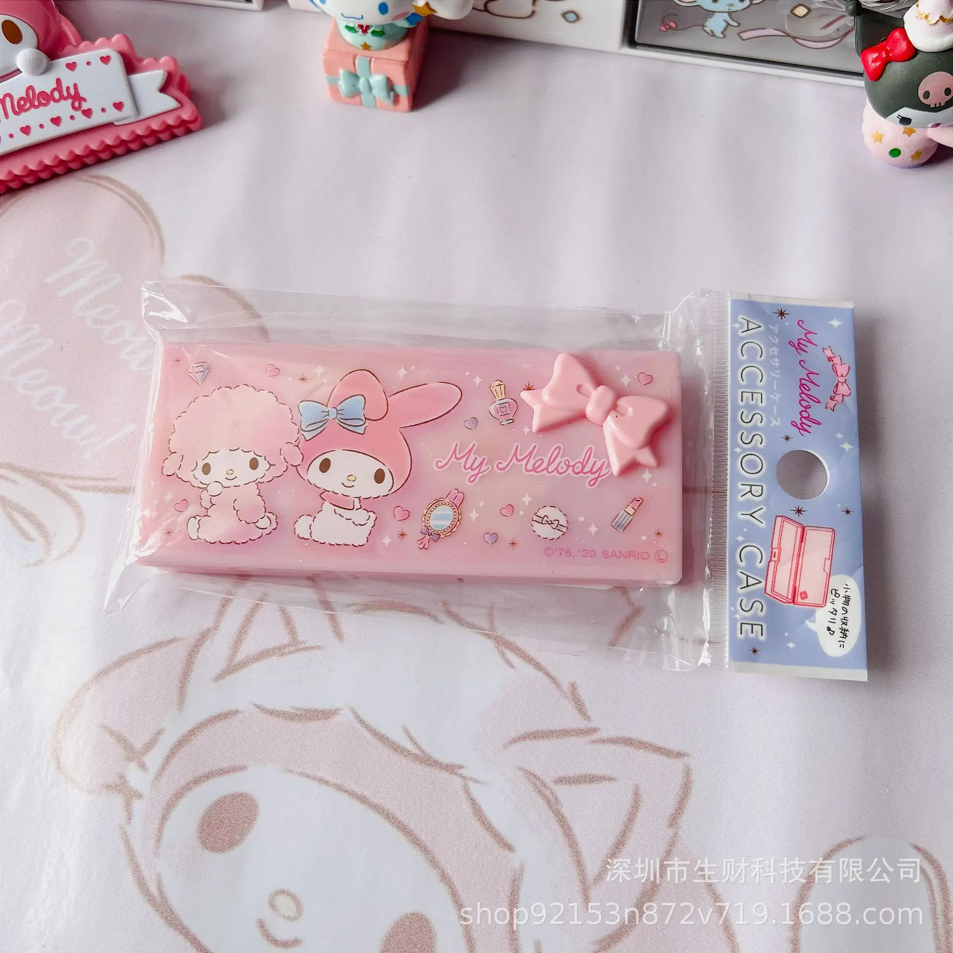Nuovo Sanrio HelloKitty Melody stuzzicadenti filo tampone di cotone portatile casa piccola scatola di immagazzinaggio regalo per bambini