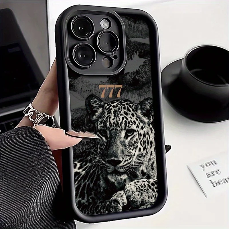 Retro Fashion Leopard Pattern Phone Case Suitable for iPhone 18 17 16 15 14 13 12 11 Pro/Max/Plus Anti Drop and Anti Shock
