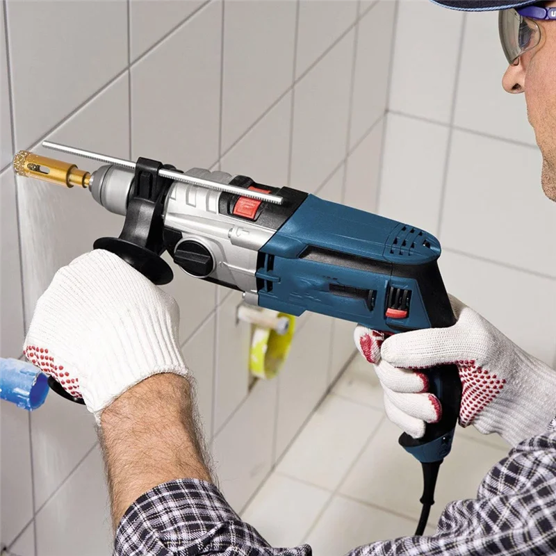 AEE6-Kit per seghe a tazza diamantate, set di punte per carotaggio per piastrelle per brasatura a secco/bagnato, set di seghe a tazza per piastrelle vuote brasate (6-30 mm) 8 pezzi