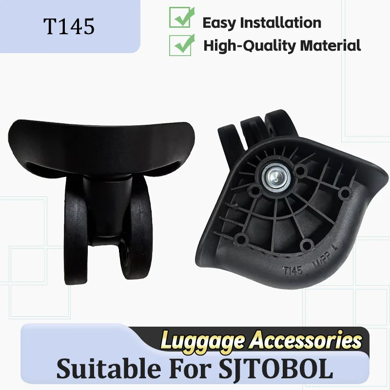 For SJTOBOL T145 Luggage Wheels Replacement Universal Swivel Luggage Wheels Classic Style Smooth Bearings Luggage Repair Parts
