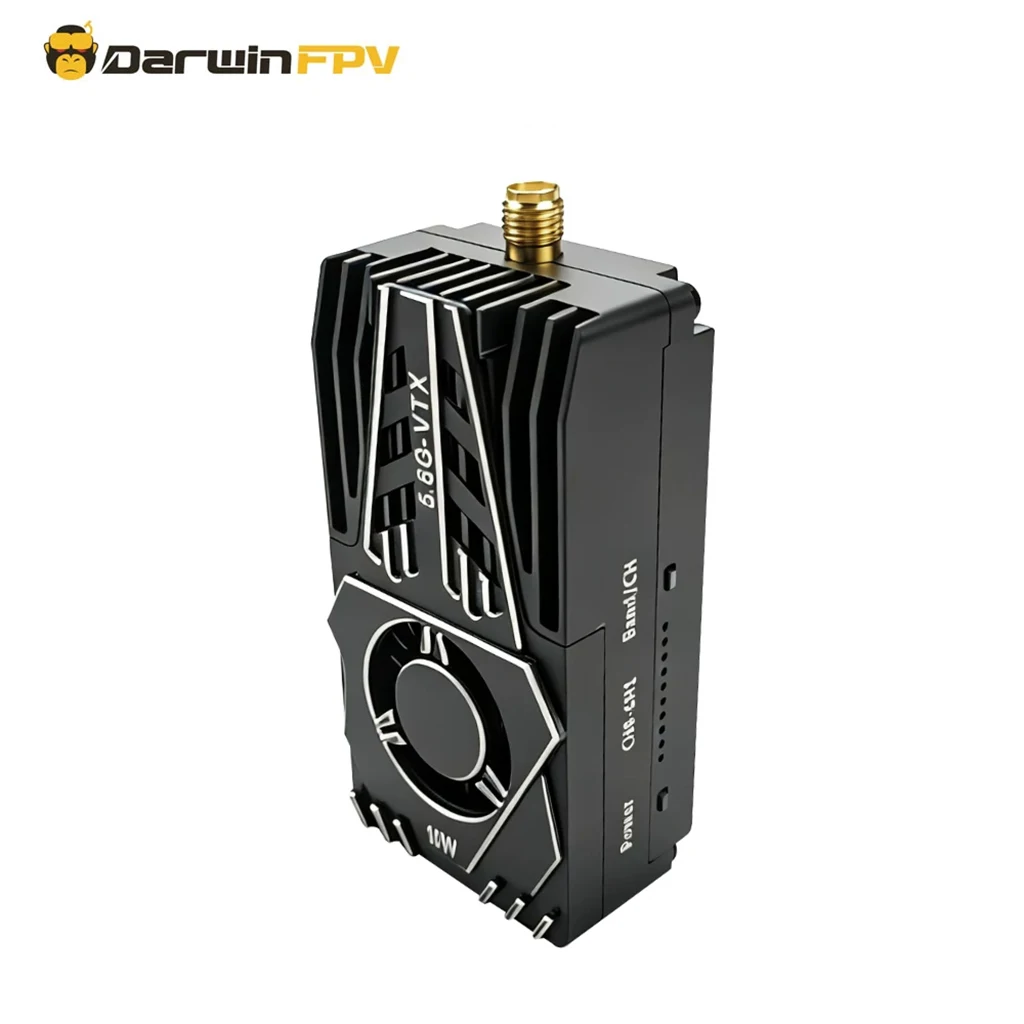 DarwinFPV OMNIS FPV Analog VTX Heat Dissipation Fan 25mW-10W Adjustable Transmitter For FPV Long Range Fixed Wing Quadcopter