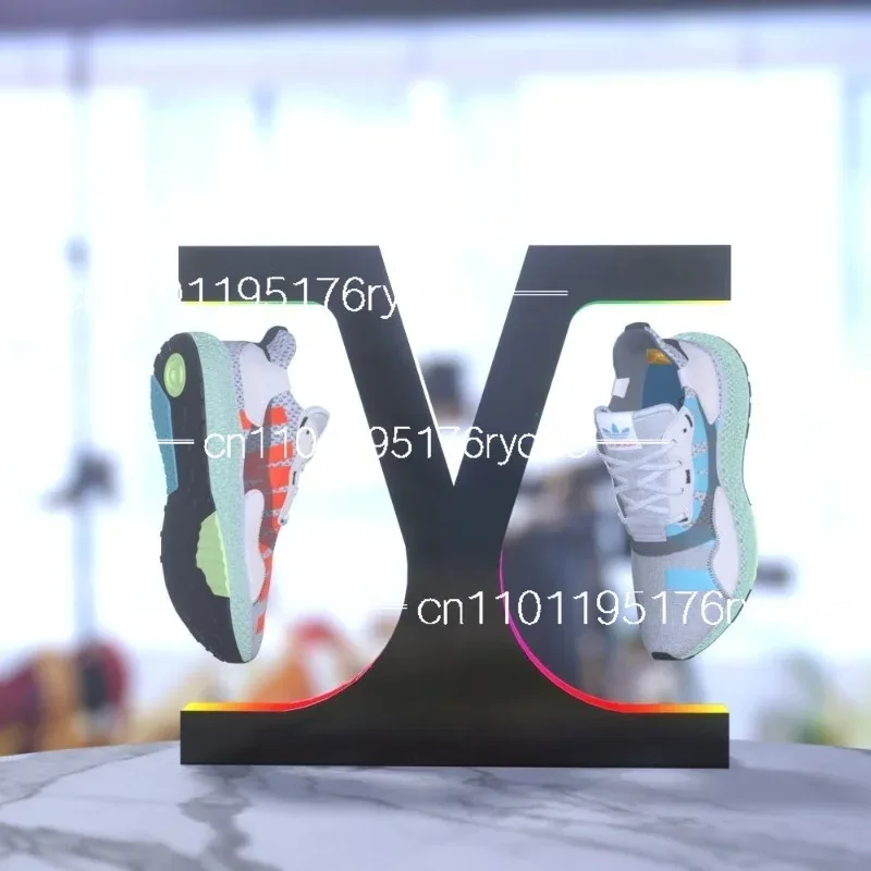 stand Advertising  Sneakers High Heels Shoes Shop Window Creative Luminous Rotating Stand