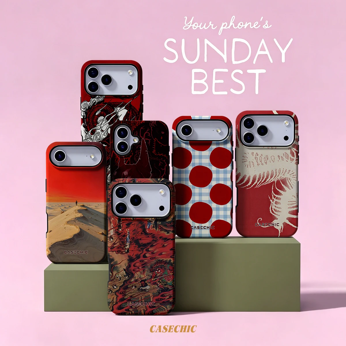 Red Demon Fantasy Art For Samsung Galaxy S26 S25 S24 A56 A36 Phone Case Double-Layer Protection Cover for Women Girl CaseChic