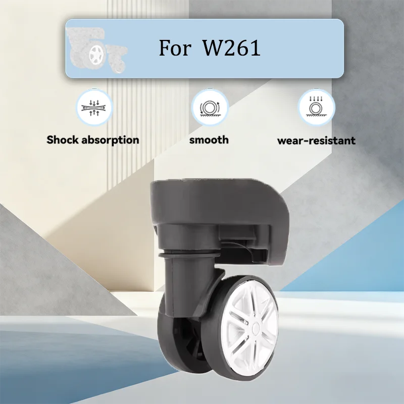 

For W261 Heavy Duty Luggage Wheels 300LBS Load 360° Swivel TPU Mute Shockproof Suitcase Repair Parts