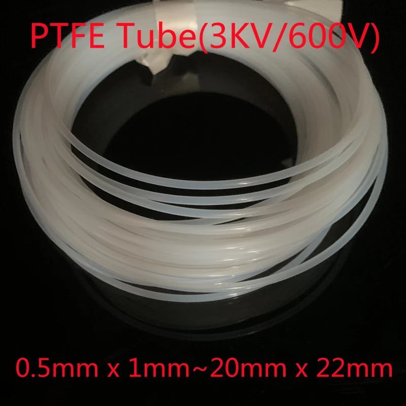 

PTFE Tube ID 0.3-0.6-0.8-1-1.2.1.5-1.6-1.8-2-2.5-3-4 mm F46 Capillary Insulated Hose Rigid Pipe Temperature Corrosion Resistance