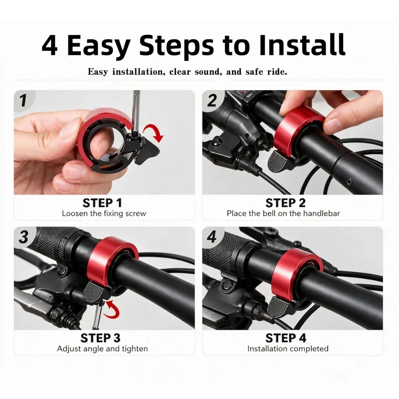 Bicycle Bell MTB Bicycle Horn Alloy Bike Ring Sound Beep Timbre Alarm Universal Bicycle Safety Bell Bicycle Accessories - view 6