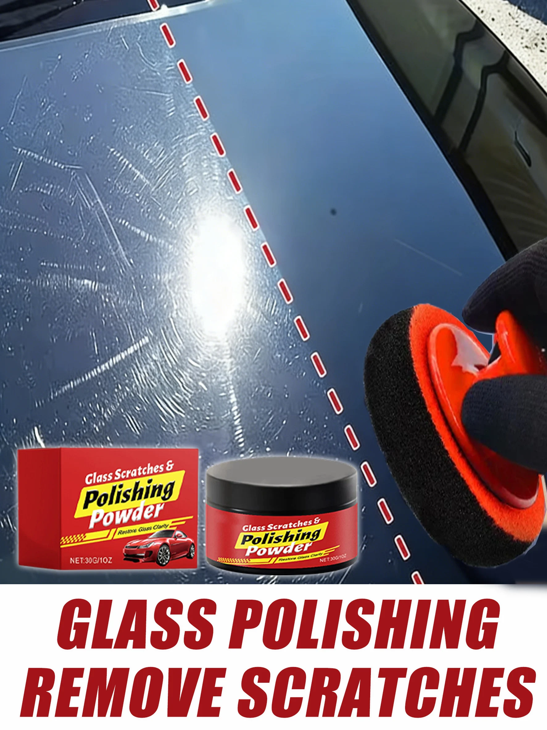 Repair Of Scratches On Car Glass Glass Polishing Powder Suitable For All Types Of Scratches Car Window Polishing R//*-5*