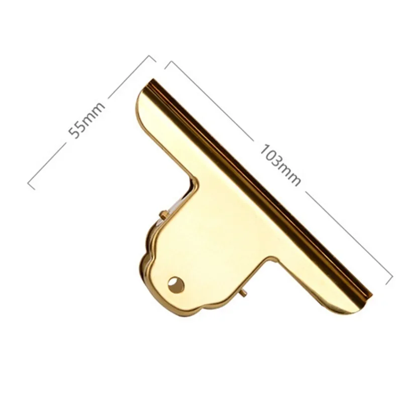 2PCS 5.5*10.3CM Big Size Gold/Rose Gold Clips Paper Clip Clamp for Office Bills Household Kitchen Sealing Supplies