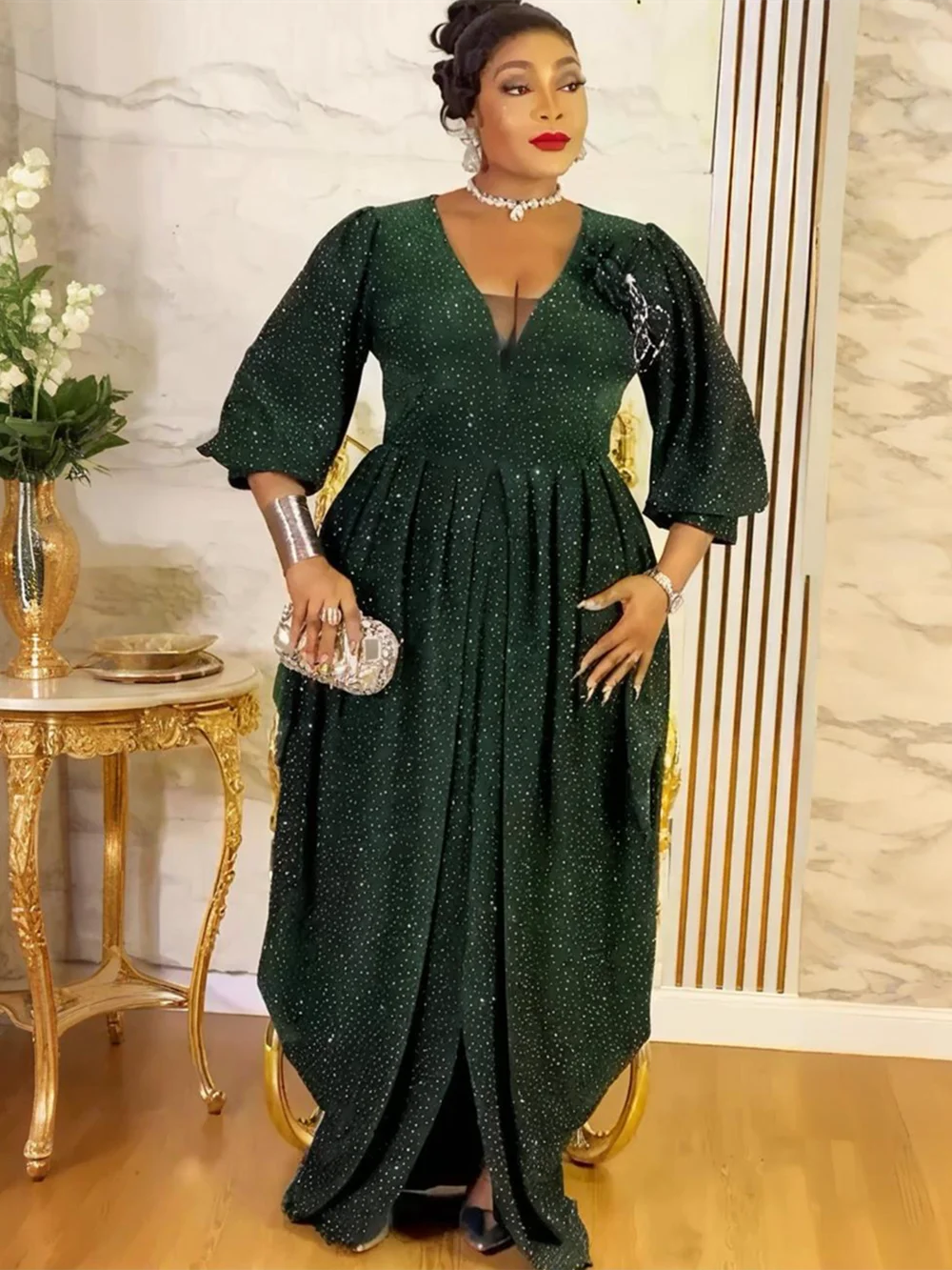 Plus Size African Party Dresses for Women 2026 New Fashion Dashiki Ankara Wedding Evening Gown Elegant Turkey Muslim Maxi Dress
