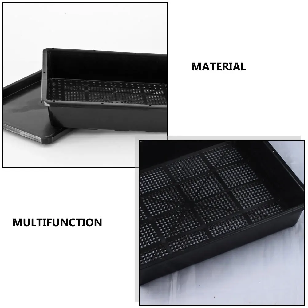 

3 Sets Thickened Succulent Nursery Pots Black Seedling Trays Drainage Holes Plant Propagation Kit Healthy Seedling Growth Garden