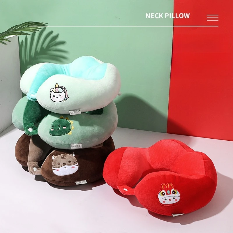 

Green U Shaped Pillow Soft Portable Neck Support for Office Nap Travel Airplane Cozy Comfort Rest Aid