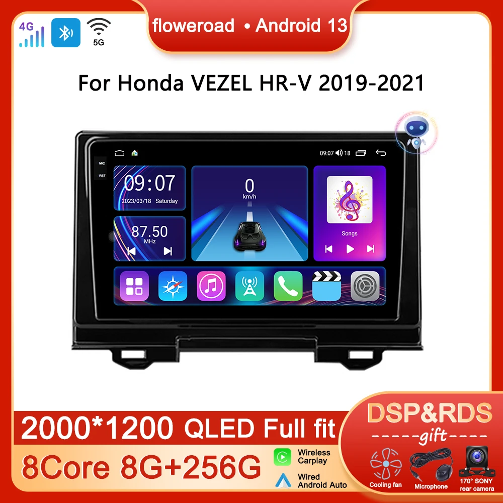 

Car Radio Android For Honda HR-V Vezel RV RZ 2021 Multimedia Player GPS Navigation Auto Carplay No 2din 2 din dvd Stereo Monitor