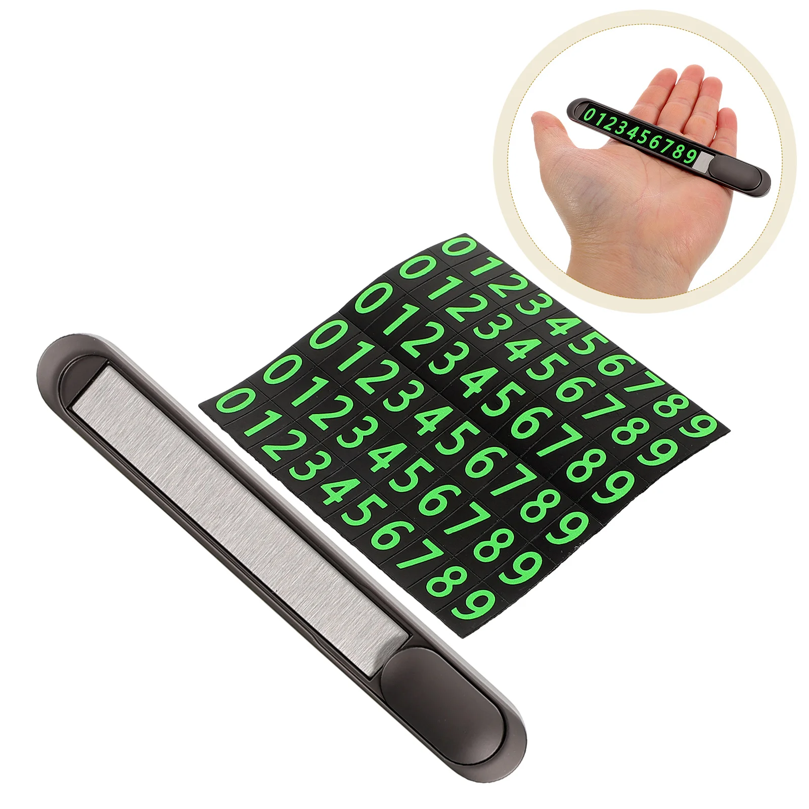 

1 Set Metal Temporary Parking Creative Car Phone Display Durable Adhesive For Vehicle Bike Side Frame