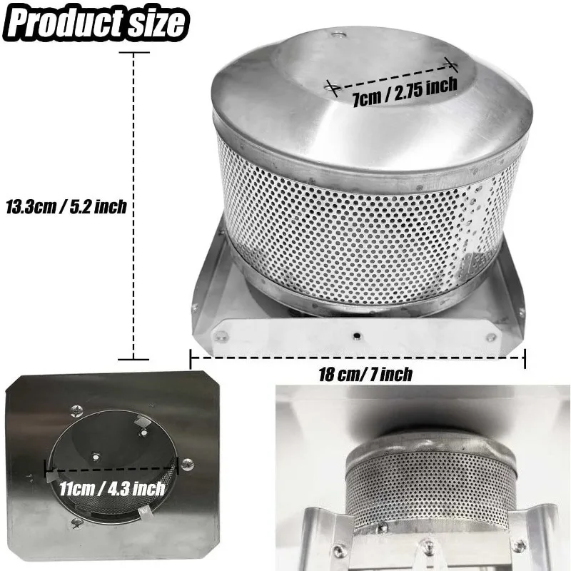Quad Pyramid Type Heater Fittings (304 Stainless Steel Burning Mesh + Glass Tube Top Welding Parts)