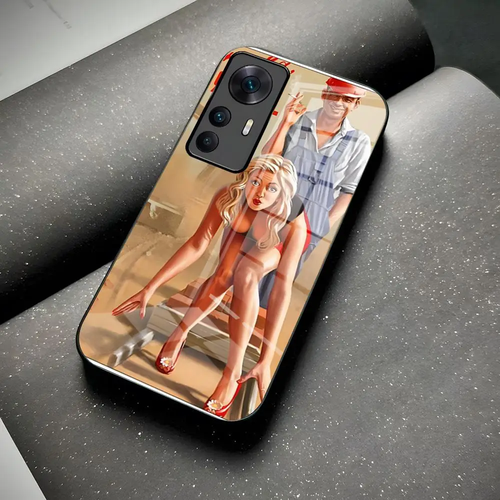Reall WW2 Sexy Pin Up Girl For OPPO A 55 54 One Plus 8T 92s A93s A94 95 8 9 7 Pro FindX3 X5PRO RENO4 RENO7 Reno4se 5F 6Z Glass