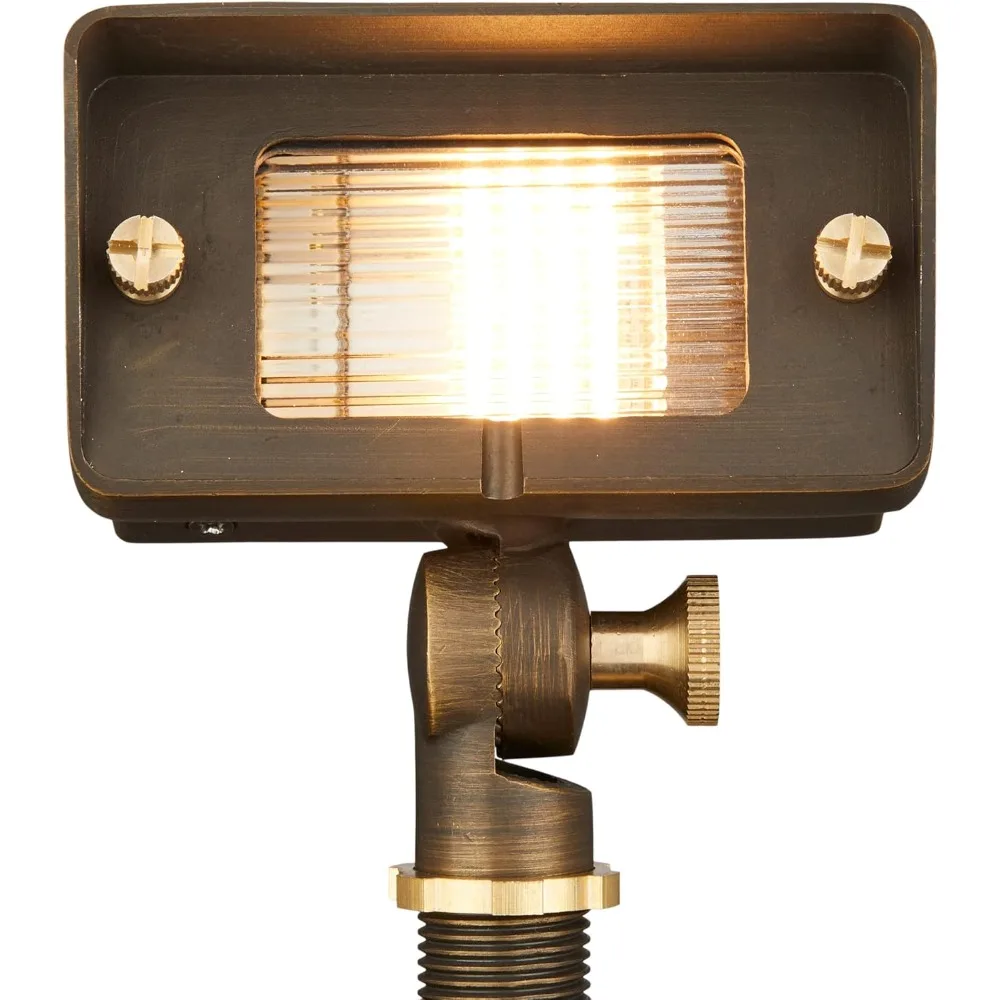 10-Pack 12V mild Splash cast brass floodlight (bronze) and 3W 2700K warm white G4 LED bulb