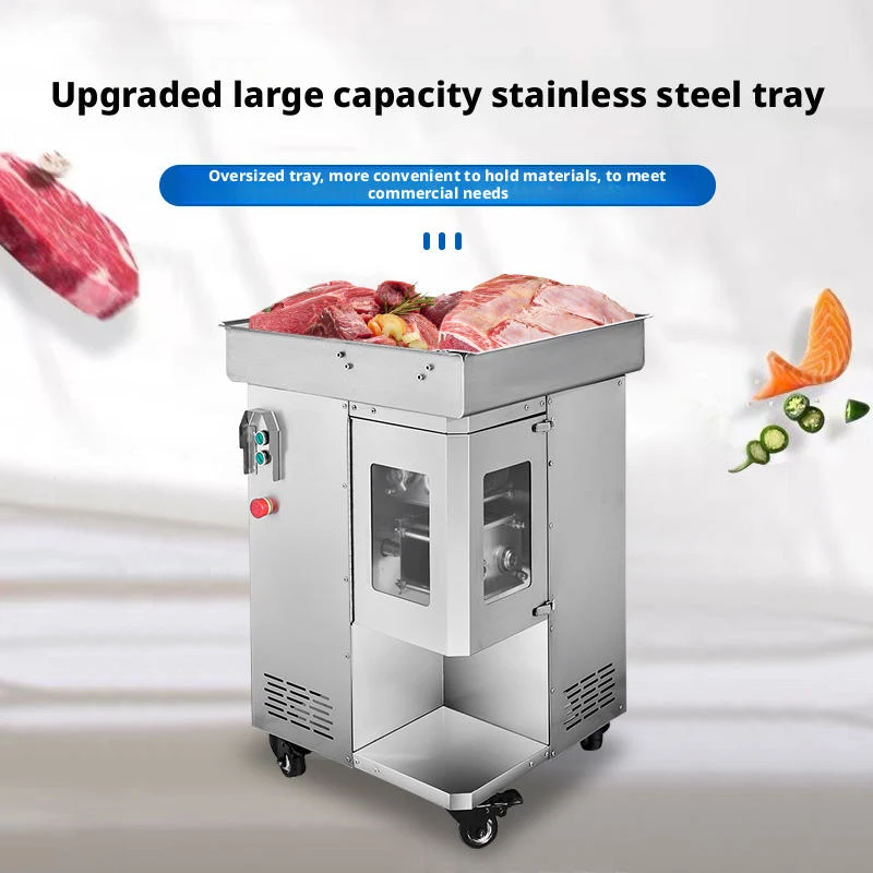 Commercial Electric Stainless Steel Meat Cutter Automatic Beef Shredder Kitchen Appliance for Restaurant Use