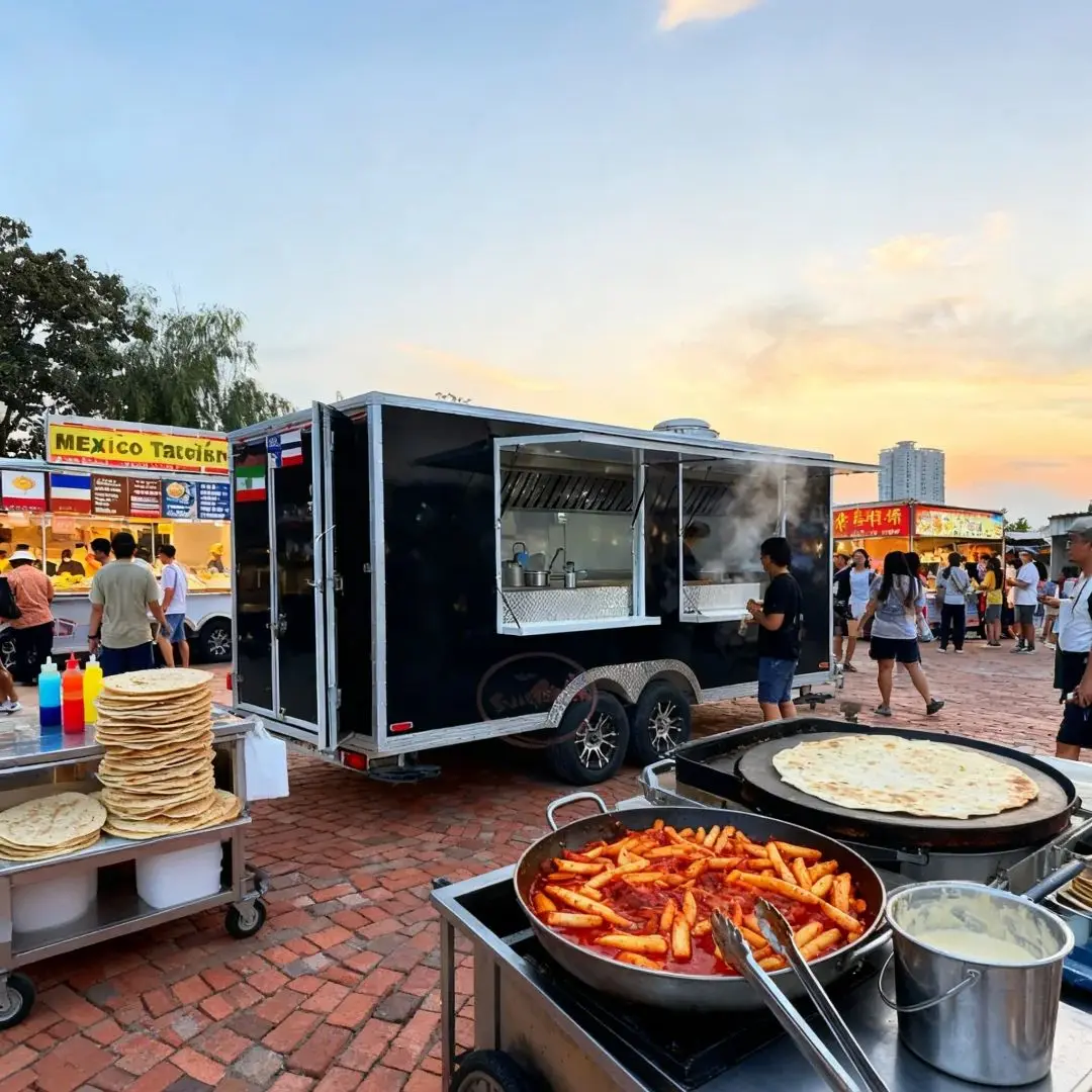 

Outdoor Food Trailer with Dual Windows Durable Construction for Reliable Outdoor Business Effortless Worry-Free Operation