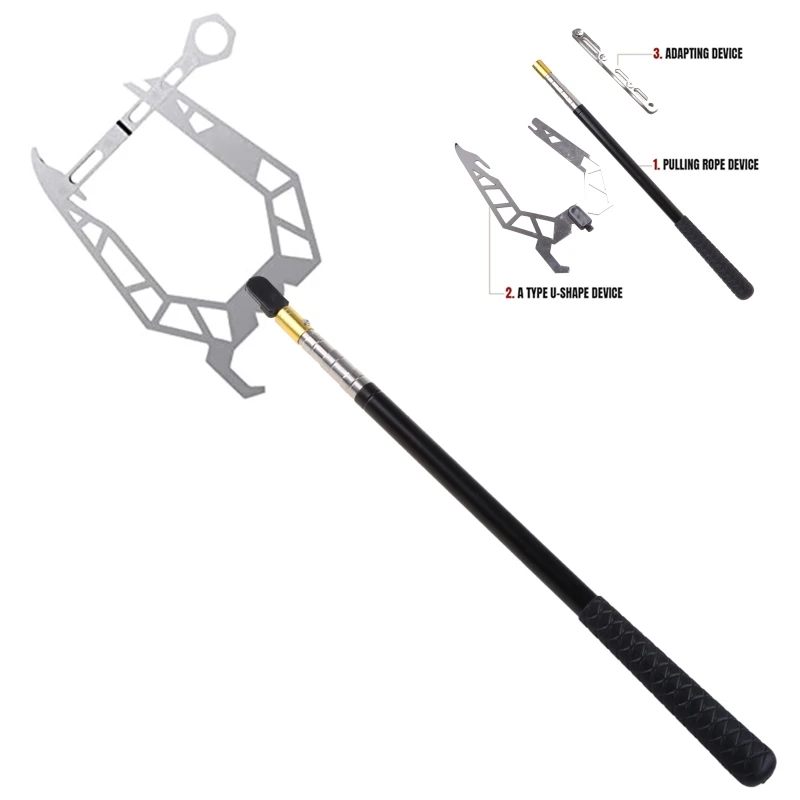 Multi-Purpose Dock Hook Telescopic Boat Threader Boat Puller Tie Rope Hook Tool