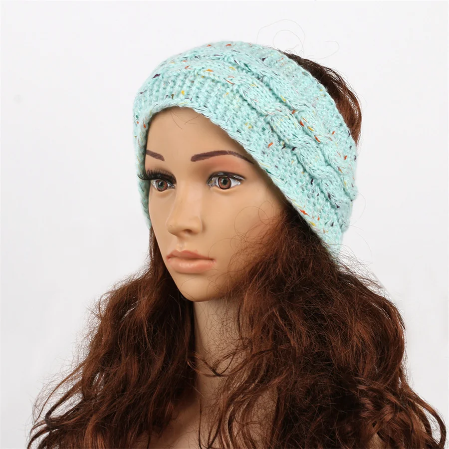 Newest Wide Knitting Woolen Headband Winter Warm Ear Women Thicken Turban Hair Accessories Girl Hair Band Headwraps Ear Warmer