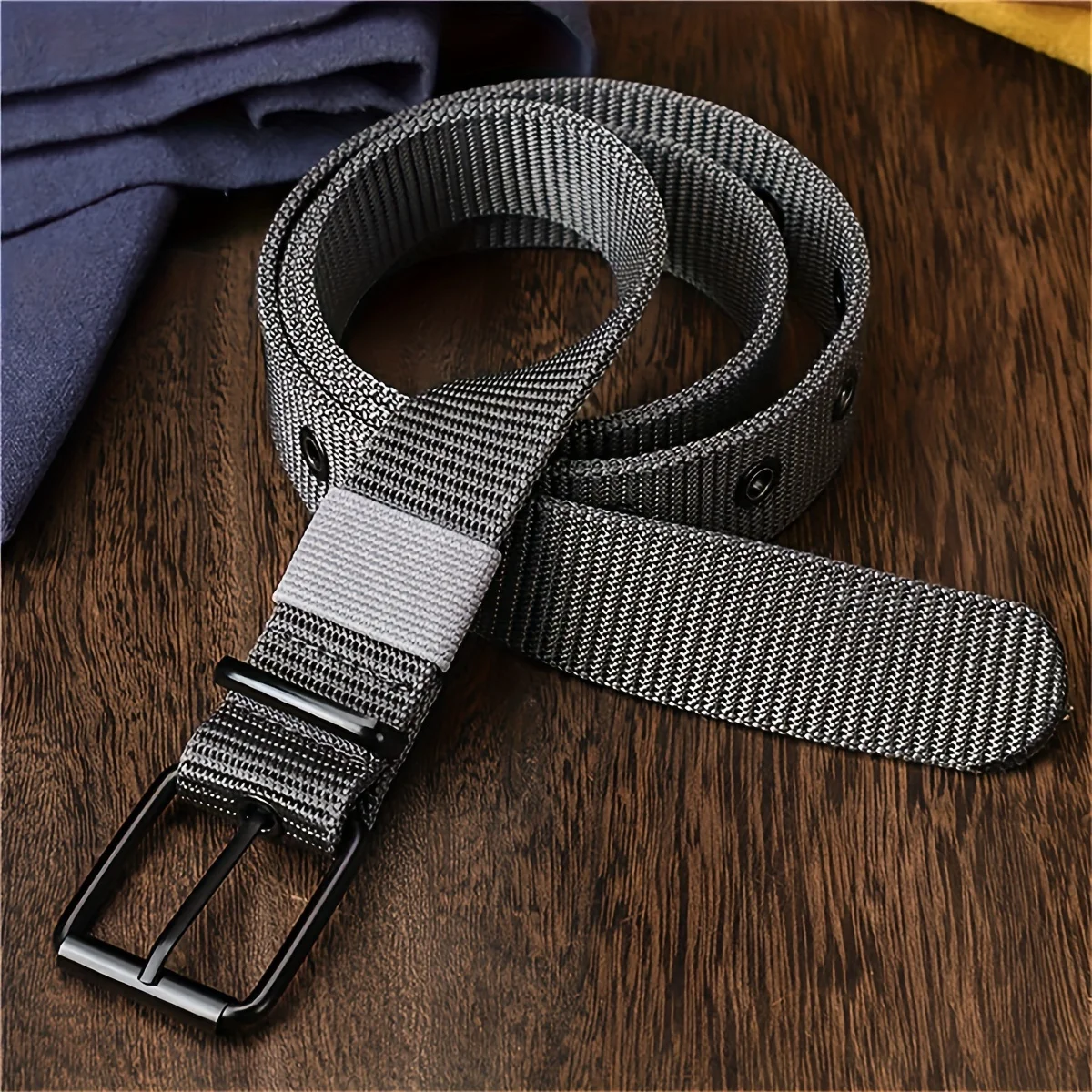 2pcs High Quality Men's Casual Pin Buckle Belt Fashionable Men's Multifunctional Tactical Belt Simple Ideal Gift for Men
