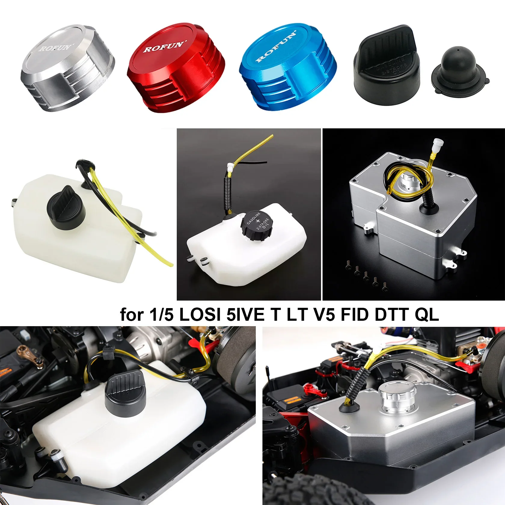 Plastic Fuel Tank or accessory for 1/5 HPI ROVAN KM BAJA LT V5 SLT FG BM5 F5 RF5 D5 T5 Q-BAJA MCD XS-5 RR5 Rc Car Parts