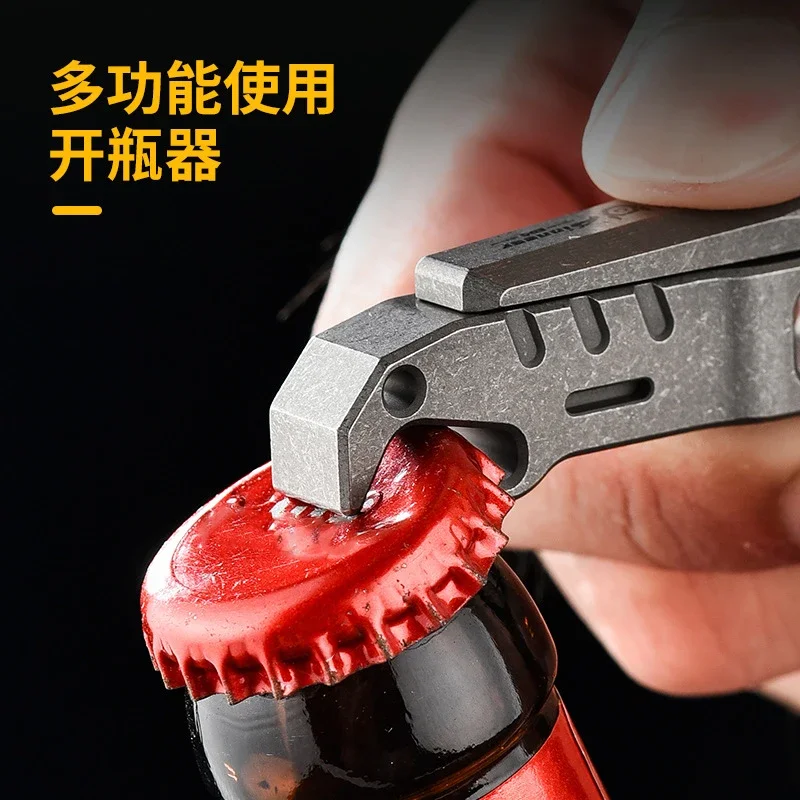 Imagem -04 - Edc Titanium Alloy Nail Clippers Cortador de Unhas High End Anti Splash Outdoor Camping Tools