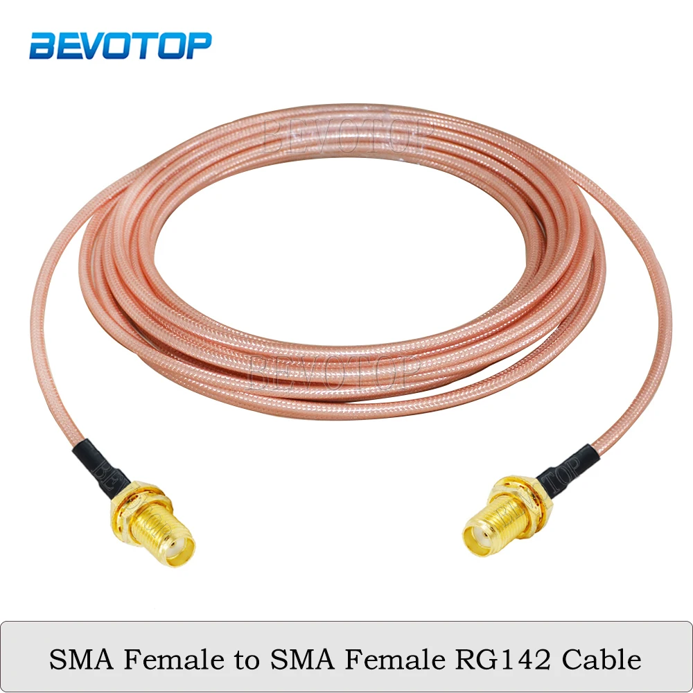 

1Pcs New RG142 SMA Female to SMA Female Jack Connector 50 Ohm RG-142 RF Coaxial Pigtail Jumper Cable 10cm-500cm