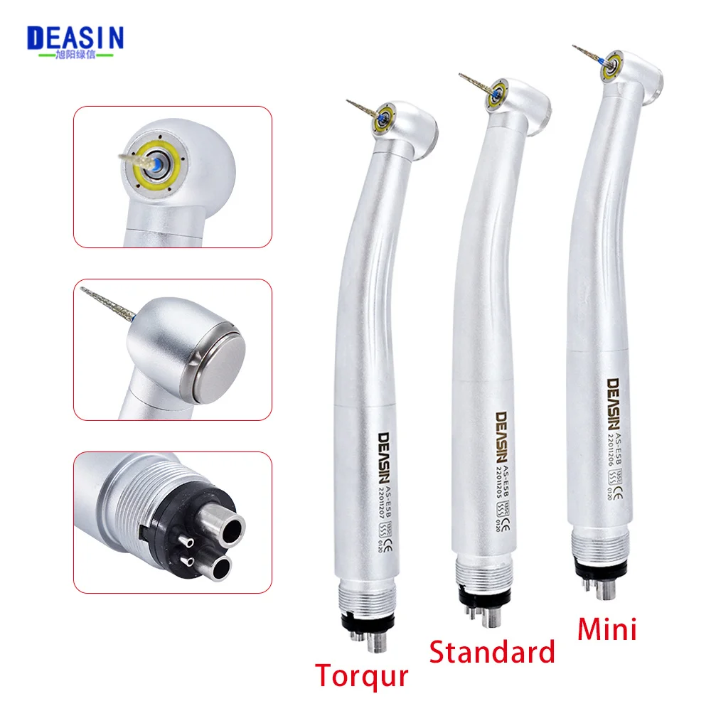 

Dental LED High Speed ceramic mini/standard / torque Handpiece with 5 Water Sprays E-generator Shadowless Ring 2/4 Holes