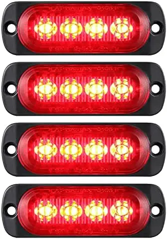 

Комплект из 4-х красных светодиодных фонарей AT-HAIHAN для прицепов – соответствуют стандартам DOT, водонепроницаемые, для поверхностного монтажа на грузовики, автодома, мотоциклы