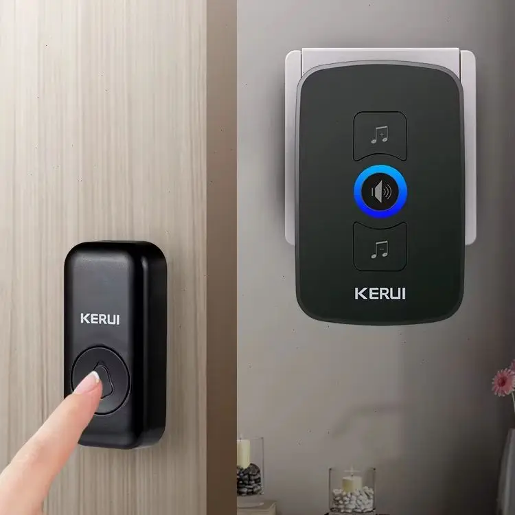 KERUI M525 Outdoor Wireless Doorbell IP65 Waterproof Smart Home Door Bell Chime Kit LED Flash Security Alarm Multi Welcome Melod