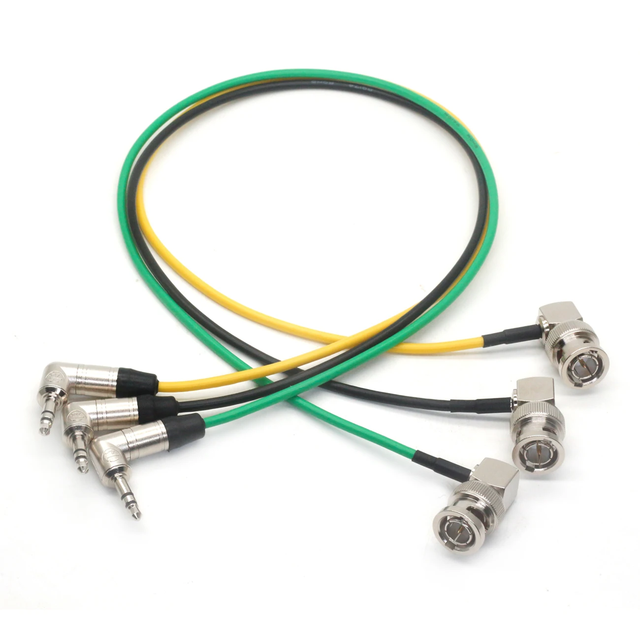 1PC Timecode Cable Right Angle 3.5mm TRS to BNC for Canon C300/500, ARRI Amira, Zoom F8 Camera Equipments Timecode Audieo Cable