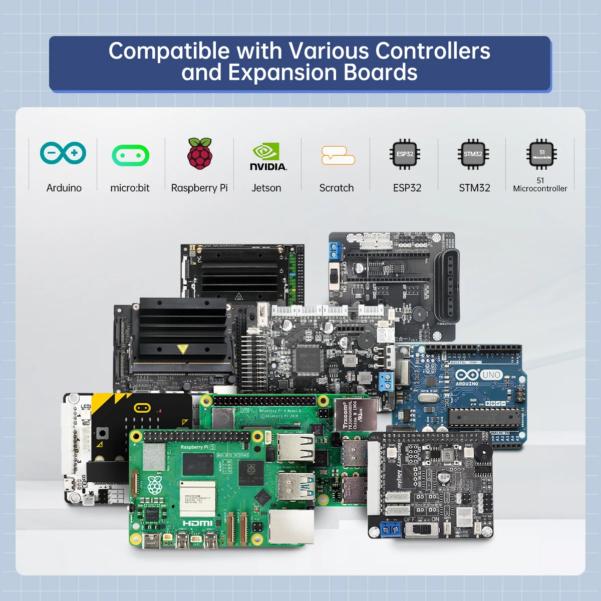 Hiwonder WonderEcho Voice Broadcasting Custom Wake Words Offline Control AI Voice Recognition Module