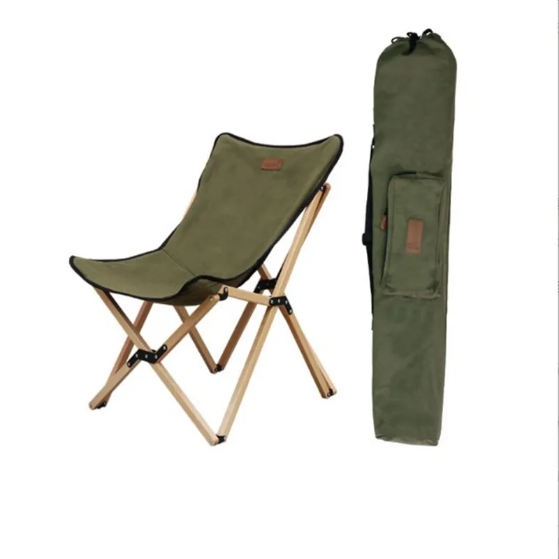 

New Compact Motorcycle Chair Camping Folding Aluminium Tube With Wood Grain Outdoor Chair