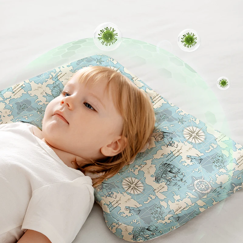 

Подушка OUYUN для младенцев и малышей, моющаяся, успокаивающая, с наполнителем из гранул, для сна, 0-10 лет, для детского сада, мультяшная, с эффектом памяти, силиконовая, хлопковая