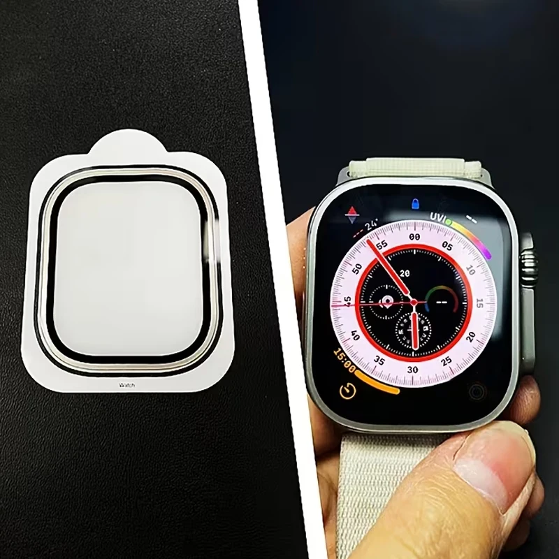 Tempered Glass for Apple Watch Ultra 2-3 49mm Screen Protector Anti-Scratch proof Titanium film Series Ultra 3 49 mm Accessories