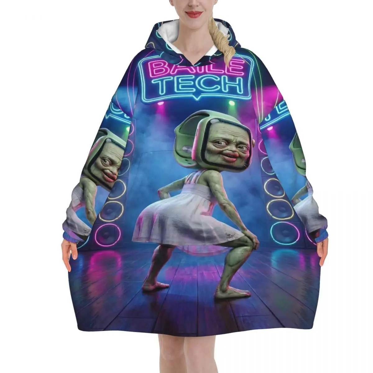 Oversized Brainrot Tung Tung Sahur Bombardiro Crocodilo Wearable Blanket Winter Ultrasoft Plush Warm Sweatshirt Blankets