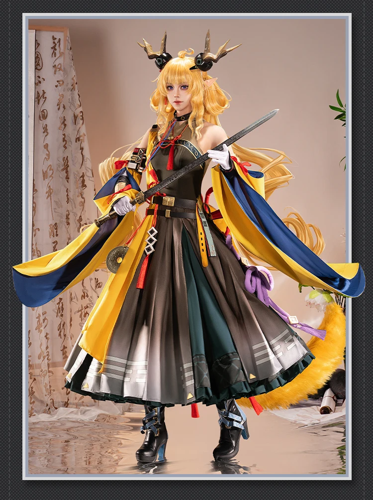 新レイジ雷の使者コスプレ衣装ウィッグハロウィンクリスマスコミック展示会ゲームアークナイツ女性ドレス S-XL