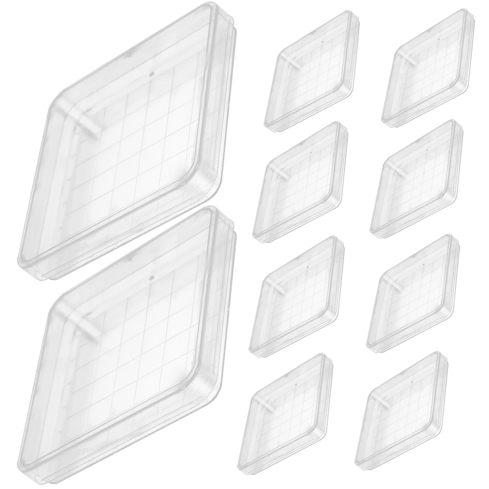 10 Pcs Petri Dish Lab Dishes Chemistry Holder Advisory Service Plates with Lid Plastic Tray