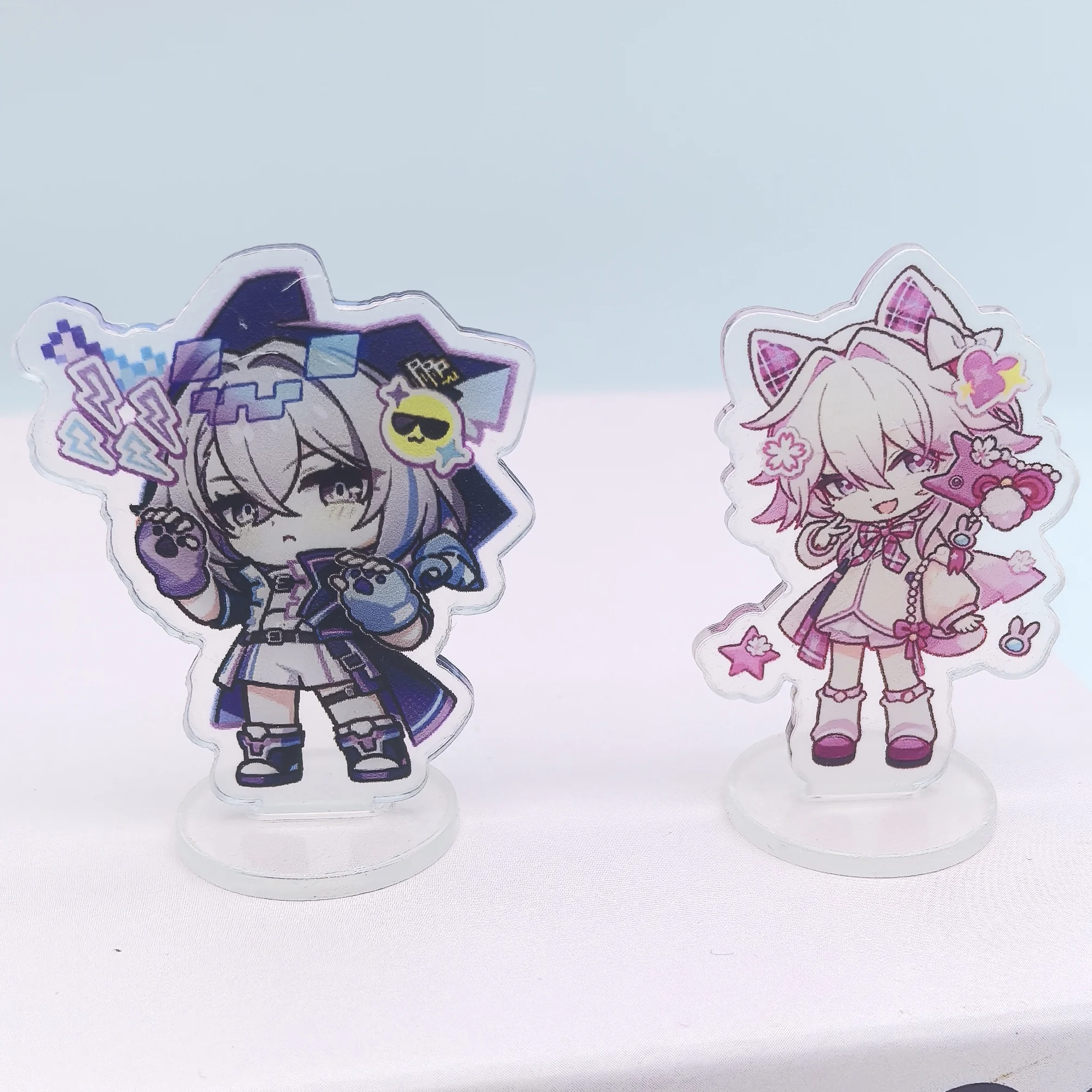 1Pc Anime Game Honkai: Star Rail Aventurine Robin Dr. Ratio Mini Desktop Decoration Signboard Cute Birthday Gift Collectibles