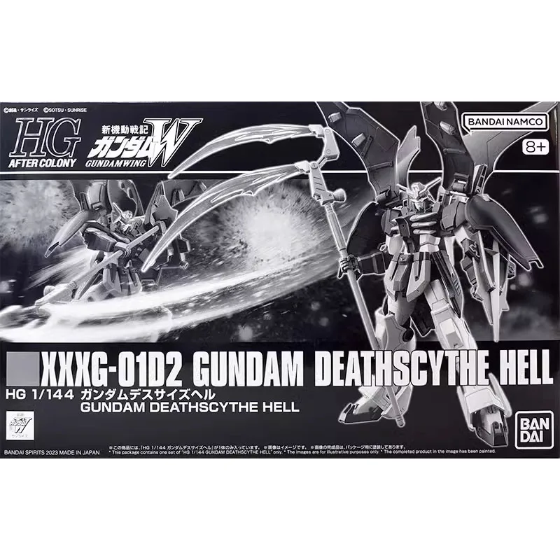 Bandai Genuine Figure Gundam Model Kit HGUC 1/144 XXXG-01D2 Gundam Deathscythe Hell Collection Action Figure Model for Boys Toys