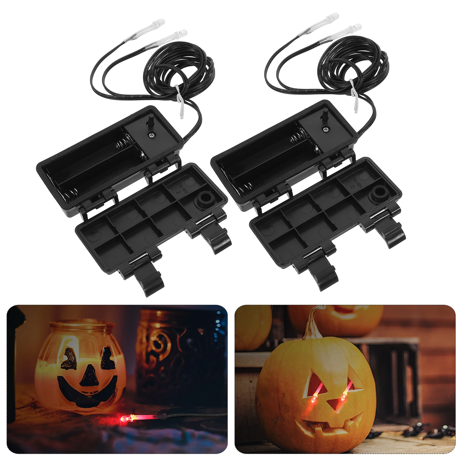 

2Pcs LED Halloween Eyes Spooky Glowing Eyes for Pumpkins Tombstones Masks DIY Scary Decorations Outdoor Haunted Party Supplies