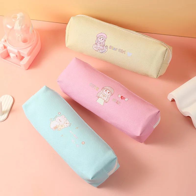 

Fashion Cute Cartoon Zipper Pencilcase Student Stationery Gift Pencil Case Child Purse Women Cosmetics Storage Bag Pen Pouch