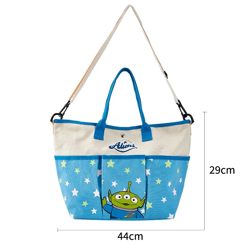 Disney-Sac fourre-tout en toile de dessin animé pour femme, sac à main Lotso Alien, sac à provisions de grande capacité, sacs initiés par fille, sangles initiées