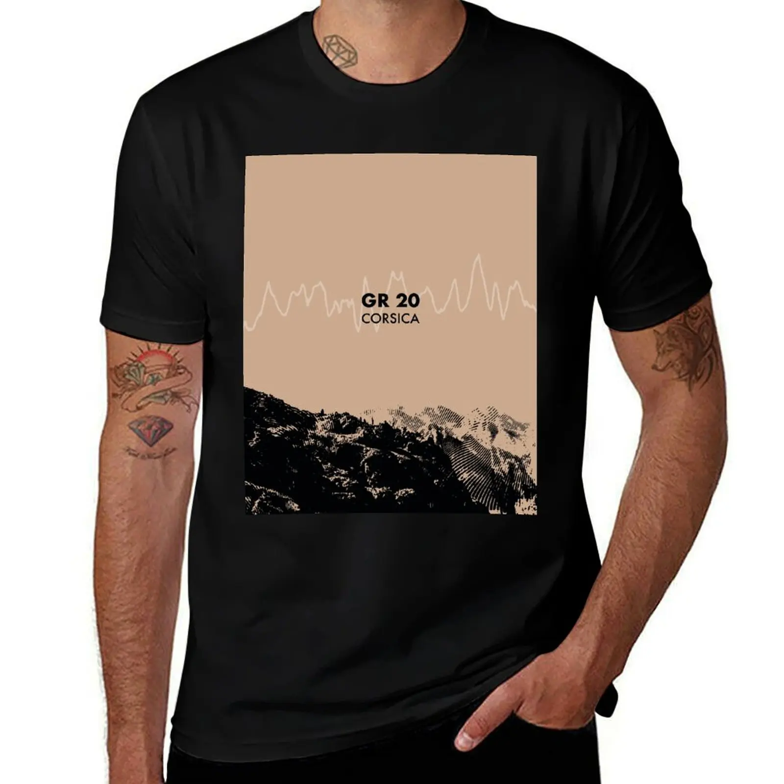 The GR 20 Elevation Art - Brown T-Shirt Plus Size Loose Short Sleeve Top