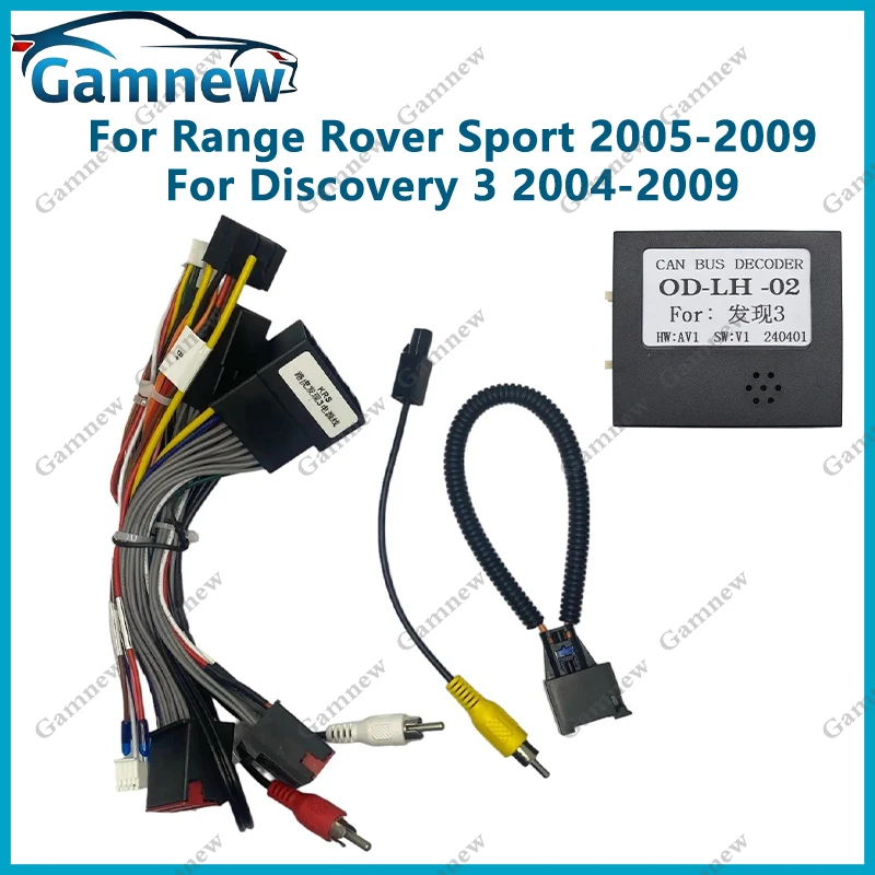 

Car 16pin Wiring Harness Adapter Canbus Box Decode Android Radio Power Cabler For Range Rover Sport Discovery 3 2004-2009