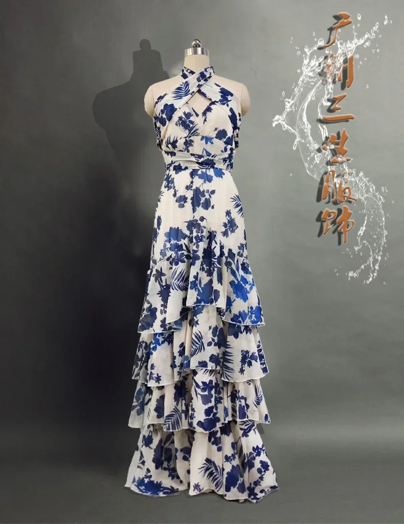 

Новинка, женские летние новые богемные отпускные стили, юбка на шнуровке, длинные платья с цветочным принтом и принтом