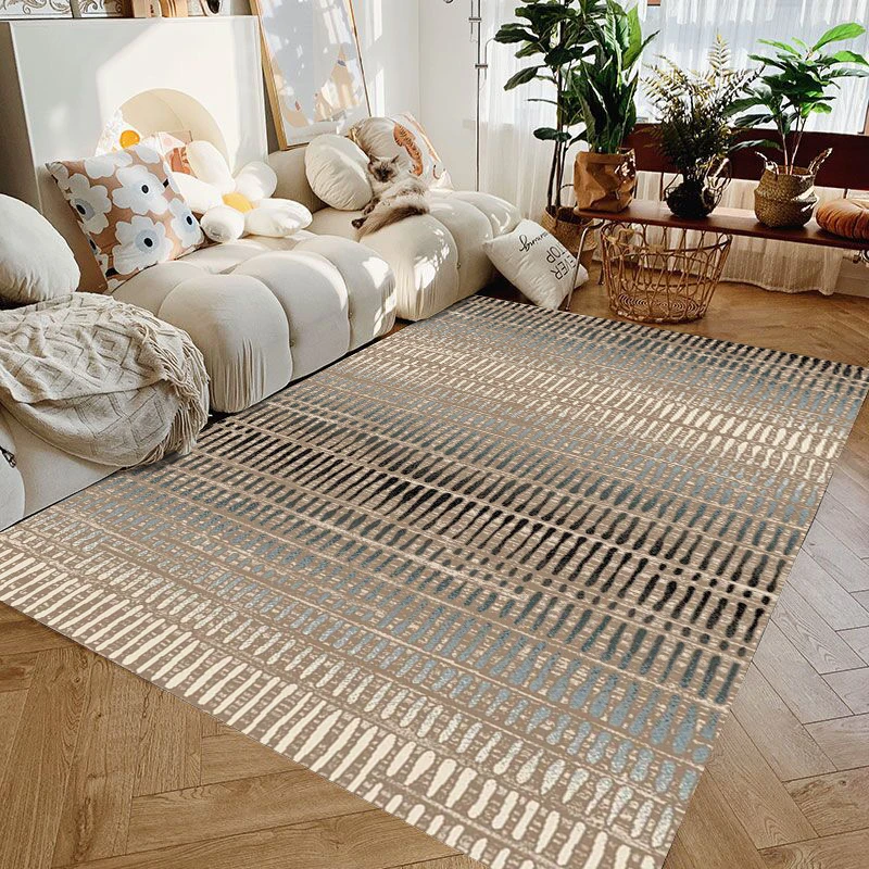 Nordic light luxury texture carpet, living room coffee table mat, bedroom bedside floor mat, anti slip, wear-resistant