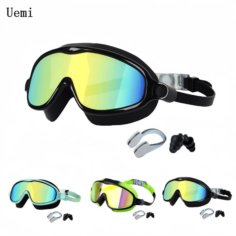 Schwimmbrille, beschlagfrei, UV-Schutz, Poolwasser, Kinder-Schwimmbrille für 3–15 Jahre